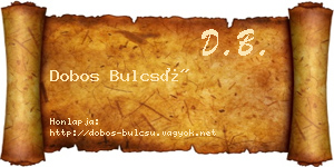 Dobos Bulcsú névjegykártya